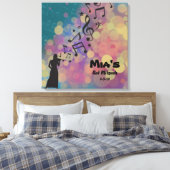 バイオリニストバルミツワーサイン・イン・ボード キャンバスプリント (インサイチュ (寝室))