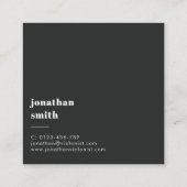 バイオリニスト写真プロフェッショナルミュージシャン ミニマル スクエア名刺 (裏面)