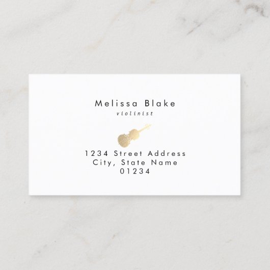 バイオリニスト名刺 名刺 (裏面)
