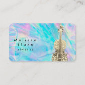 バイオリニスト抽象芸術背景 名刺 (正面)