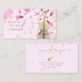 バイオリニスト花びら名刺 名刺 (正面/裏面)