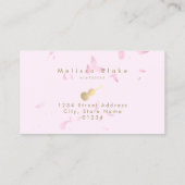 バイオリニスト花びら名刺 名刺 (裏面)