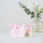 バイオリニスト花びら名刺 名刺 (スタンド正面)