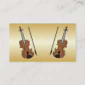 バイオリニスト金ゴールド色 名刺 (裏面)