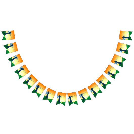 バイオリニスト&バタフライ バンティングフラッグ (全)