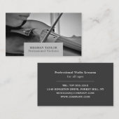 バイオリニスト、プロフェッショナルバイオリニスト 名刺 (正面/裏面)