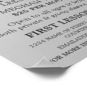 バイオリニスト、ヴァイオリン広告レッスン ポスター (角)