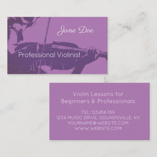 バイオリニスト 名刺 (正面/裏面)