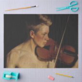 バイオリニスト(男の遊子のバイオリン) 薄葉紙 (クラフト)