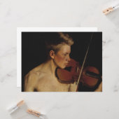 バイオリニスト(男性ミュージシャン) (Pekka Halonen) カード (正面/裏面インサイチュ)
