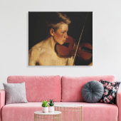 バイオリニスト(男性ミュージシャン) (Pekka Halonen) キャンバスプリント (インサイチュ (リビング))