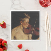 バイオリニスト(男性ミュージシャン) (Pekka Halonen) スタンダードランチョンナプキン (インサイチュ)