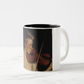 バイオリニスト(男性ミュージシャン) (Pekka Halonen) ツートーンマグカップ (正面右)