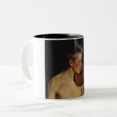 バイオリニスト(男性ミュージシャン) (Pekka Halonen) ツートーンマグカップ (正面左)