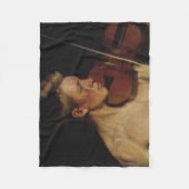 バイオリニスト(男性ミュージシャン) (Pekka Halonen) フリースブランケット (正面)