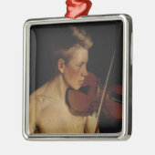 バイオリニスト(男性ミュージシャン) (Pekka Halonen) メタルオーナメント (左)