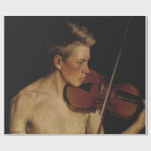 バイオリニスト(男性ミュージシャン) (Pekka Halonen) ラッピングペーパー (フラット)