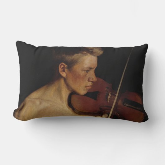 バイオリニスト(男性ミュージシャン) (Pekka Halonen) ランバークッション (正面)