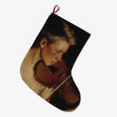 バイオリニスト(男性ミュージシャン) (Pekka Halonen) ラージクリスマスストッキング (正面 (吊り時))