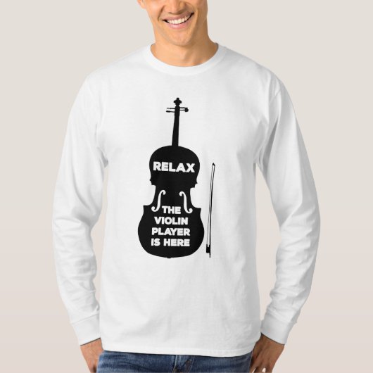 バイオリラックスリン奏者がここにいる Tシャツ (正面)