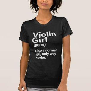 バイオリンおもしろいガールミュージック楽器ミュージシャン Tシャツ