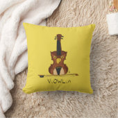 バイオリンおもしろいミュージシャン漫画 クッション (ブランケット)