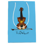 バイオリンおもしろいミュージシャン漫画 ミディアムペーパーバッグ (正面)