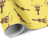 バイオリンおもしろいミュージシャン漫画 ラッピングペーパー (ロールコーナー)