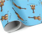 バイオリンおもしろいミュージシャン漫画 ラッピングペーパー (ロールコーナー)