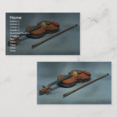 バイオリンおよび弓 名刺 (正面/裏面)