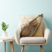 バイオリンおよび楽譜 クッション (椅子)