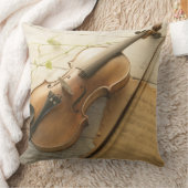 バイオリンおよび楽譜 クッション (ブランケット)