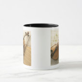 バイオリンおよび楽譜 マグカップ (中央)