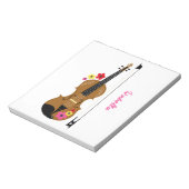 バイオリンかわいらし弾カスタムフローラ ノートパッド (回転)