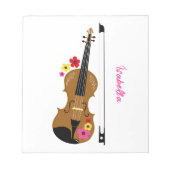 バイオリンかわいらし弾カスタムフローラ ノートパッド (正面)