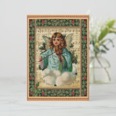 バイオリンとクリスマスエンジェル カード (スタンド正面)