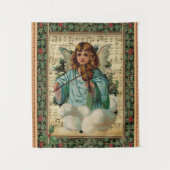 バイオリンとクリスマスエンジェル タペストリー (正面)