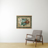 バイオリンとクリスマスエンジェル タペストリー (インサイチュ(横))