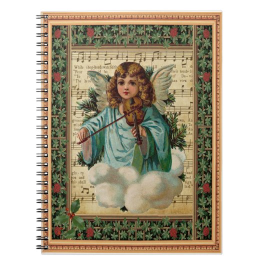 バイオリンとクリスマスエンジェル ノートブック (正面)