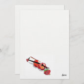 バイオリンとバラの招待状 招待状 (正面/裏面)