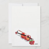 バイオリンとバラの招待状 招待状 (裏面)