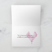 バイオリンとバラ結婚の記念日 カード (内部)