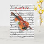 バイオリンとバラ..... カード (黄色い花)