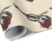 バイオリンとバラ ラッピングペーパー (ロールコーナー)