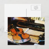 バイオリンとブグル ポストカード (正面/裏面)
