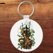 バイオリンとヘビ キーホルダー (正面)