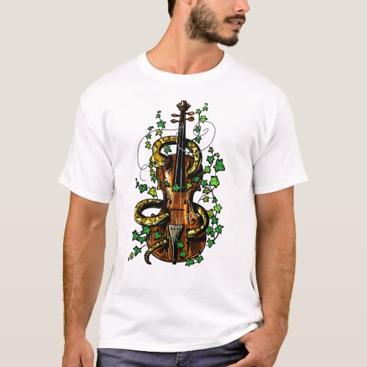 バイオリンとヘビ Tシャツ (正面)