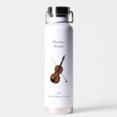 バイオリンとボークラシカルズ音楽ラパーソナライズされたイト ウォーターボトル (背面)