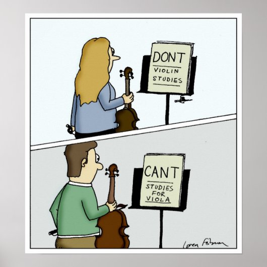 バイオリンとヴィオラのドントとカントのサディ ポスター (正面)