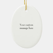 バイオリンと弓の音楽クラシカルメッセーパーソナライズされたジ セラミックオーナメント (裏面)